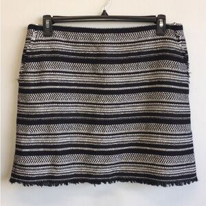 Black and White Striped Skirt